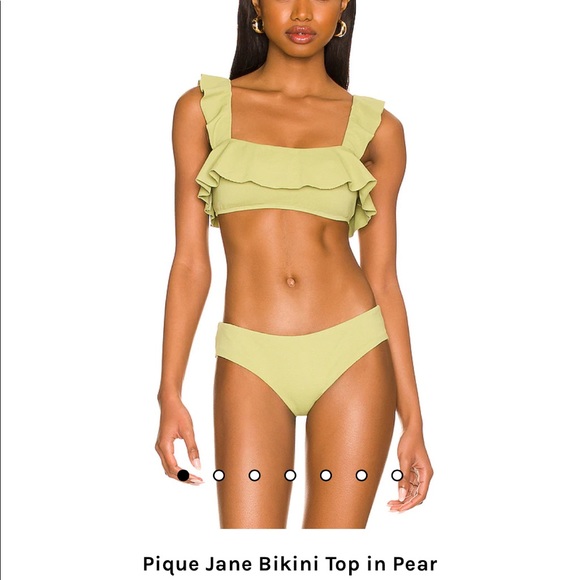Pique Jane Bikini Top & Coco Bottom in Pear eberjay large from revolve